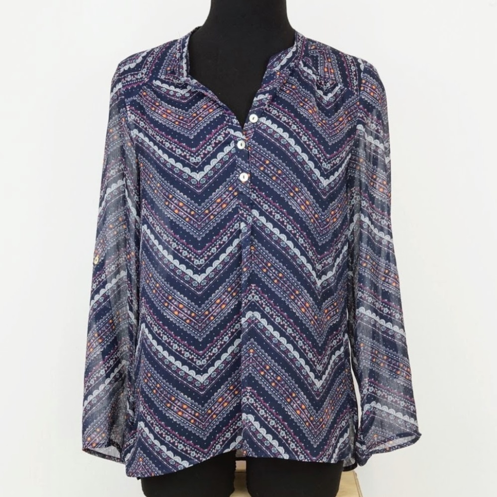 3/$10 Sale  About a Girl Silky Boho Henley Career